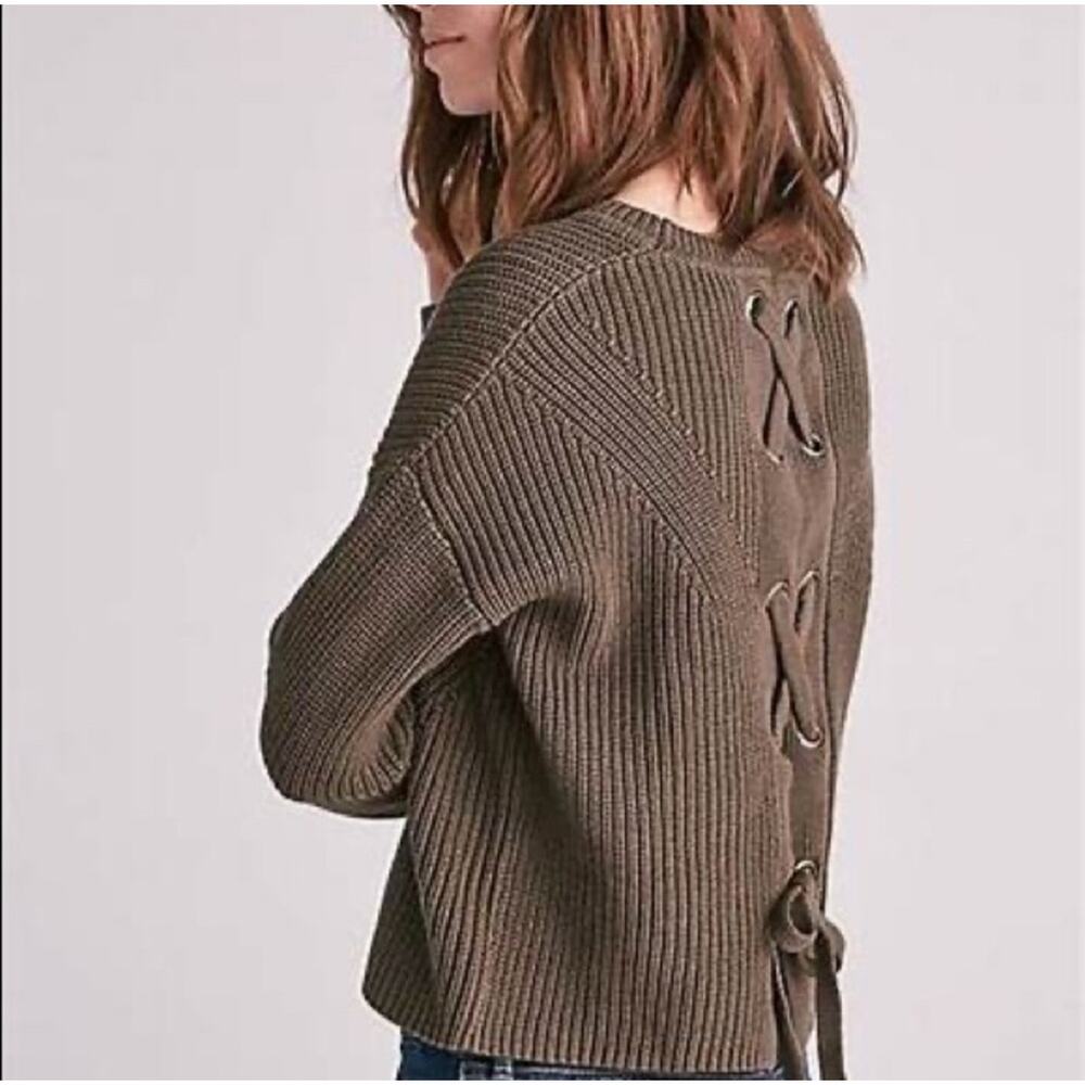 Lucky Brand Brown Crew Neck Sweater